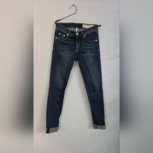 Rag & Bone Women's Deep Indigo Cropped Skinny Jeans